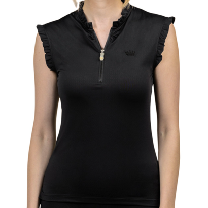Kastel Denmark Black Ruffle Tank