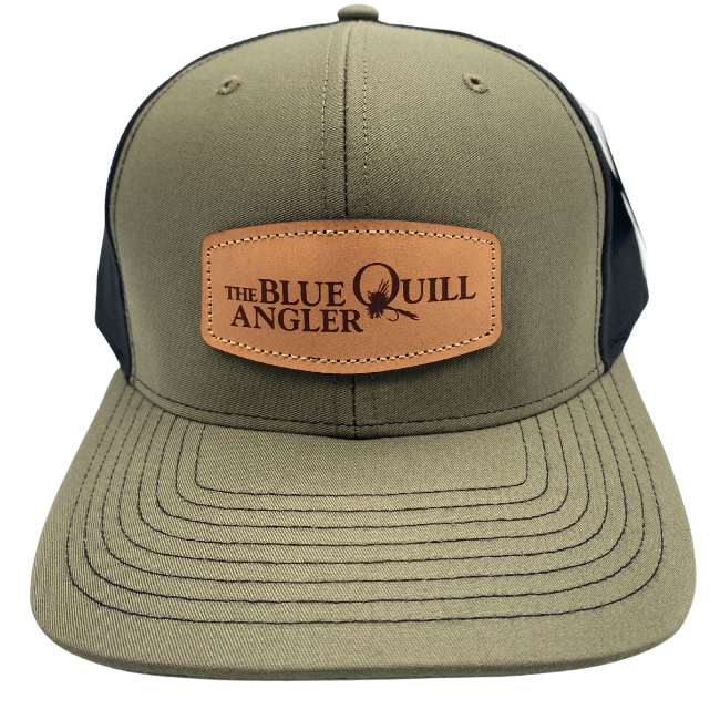 BLUE QUILL ANGLER BQA Logo Solid Twill Trucker (R-312) - Leather Patch