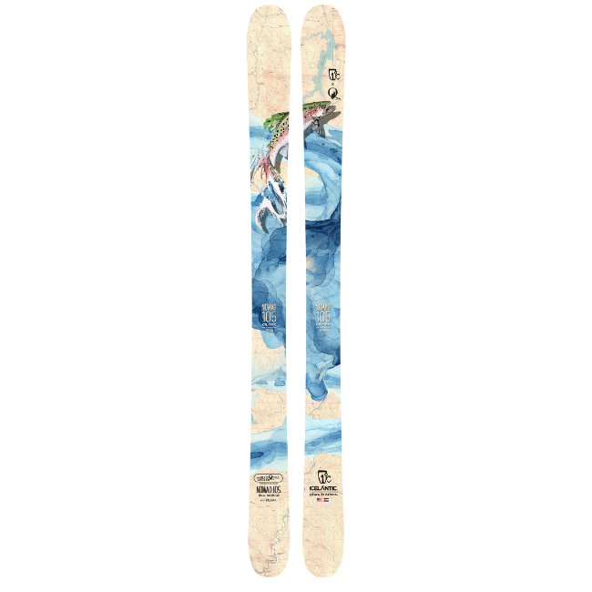 Icelantic Skis Blue Quill Angler's  Icelantic Nomad 105  Special Edition Skis