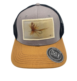 Midwest and Beyond Adams Fly Mid-Pro Trucker - Grey/Caramel/Black