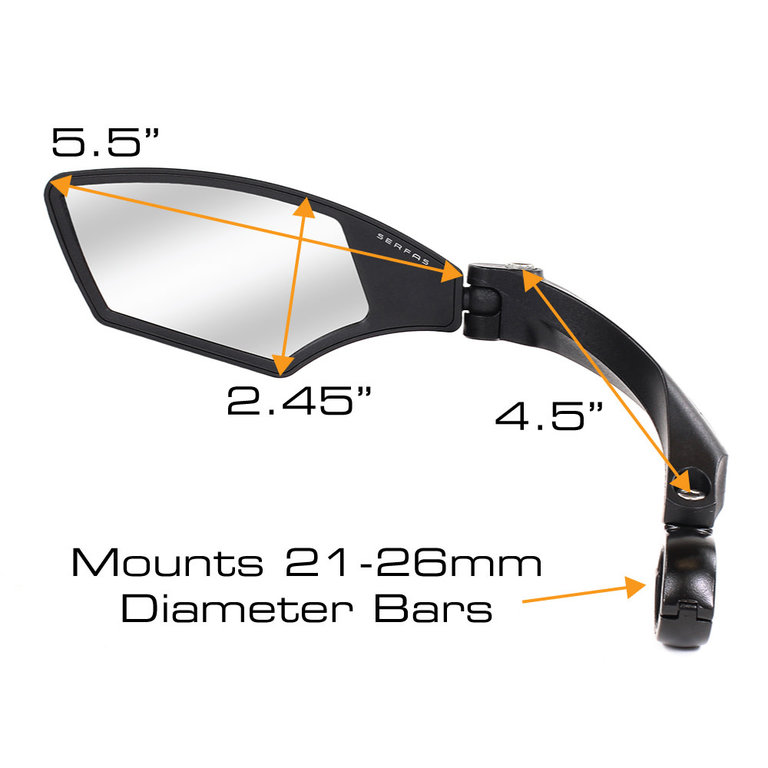 SERFAS Serfas Mirror Handle Bar Mirror Glass Lens (Left)