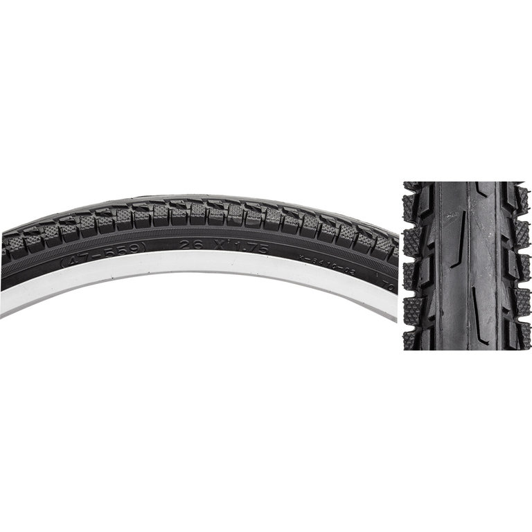 Sunlite TIRES SUNLT 26x1.75 BK/BK CITY K841C COMFORT