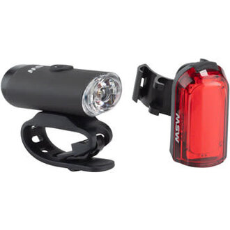 MSW MSW Tigermoth 100 USB Lightset, 100 Lumen Headlight and 20 Lumen Taillight, Black