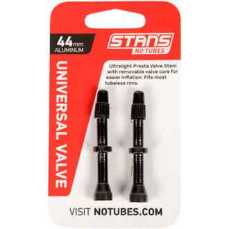 Stan's No Tubes Stan's NoTubes Alloy Valve Stems - 44mm, Pair, Black