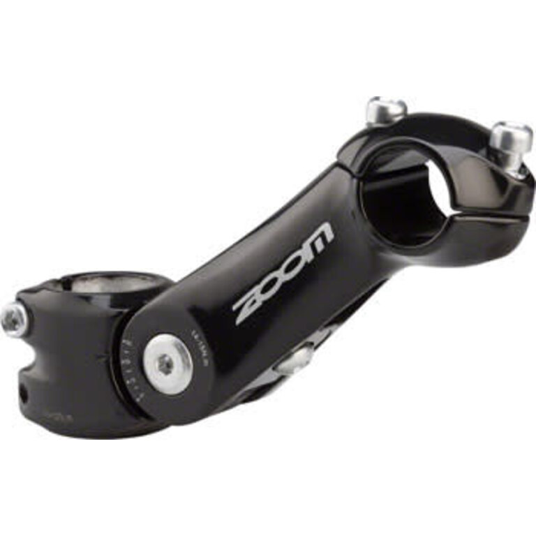 Zoom Zoom TDS-C297 Stem - 125mm, 25.4 Clamp, Adjustable, 1 1/8", Aluminum, Black