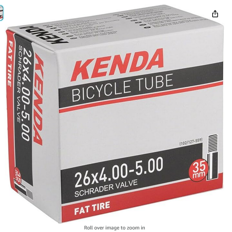 Kenda Butyl Tube, 26 x 4.0-5.0" SV - Each