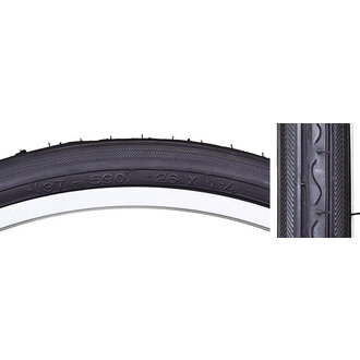 Sunlite TIRES SUNLT 26x1-3/8 BK/BK RD K40