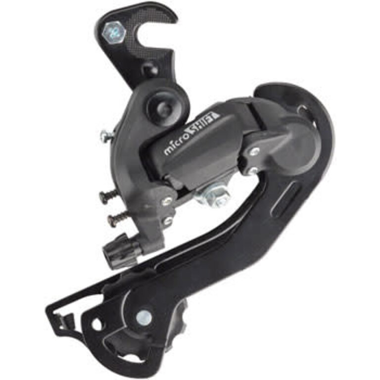 Microshift microSHIFT M21 Rear Derailleur - 6,7 Speed, Long Cage, Dropout Claw Hanger, Black