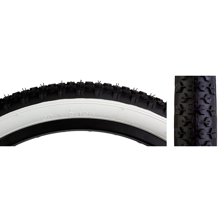Sunlite TIRE SUNLT 20x2.125 BK/WH STUDDED K42 WIRE
