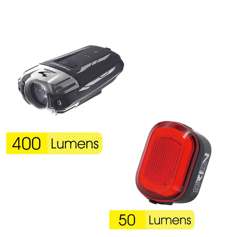 MOON Sports METEOR C1 & ORION 400LM HEADLIGHT 50LM TAILLIGHT COMBO SET