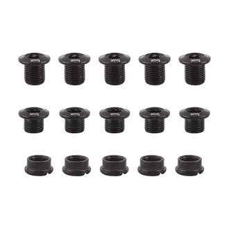 BOX COMPONENTS CHAINRING BOLT SET BOX CRMO MULTI-FIT 15pc BK