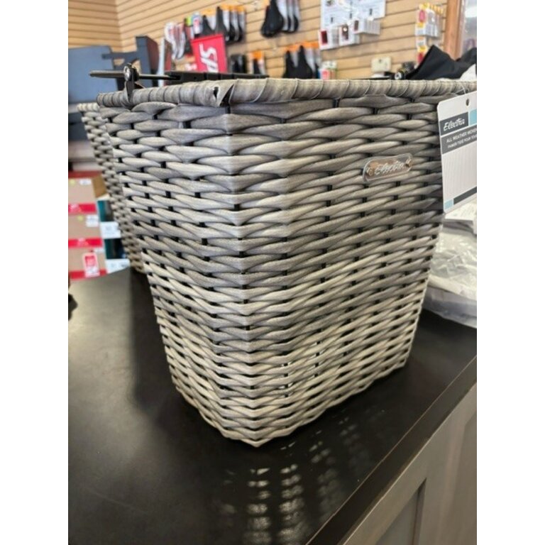 bLEM Basket Electra All Weather Woven Pannier Fog Rear The Bike Shop