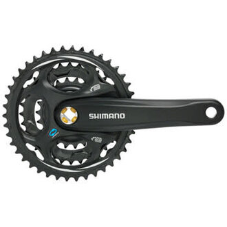 Shimano Shimano Altus FC-M311 Crankset - 170mm, 7/8-Speed, 48/38/28t, Riveted, Square Taper JIS Spindle Interface, Black