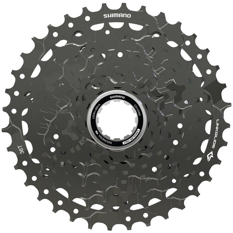 Shimano Shimano CUES  CS-LG400-9 Cassette - 9-Speed, 11-36t, LINKGLIDE, Black