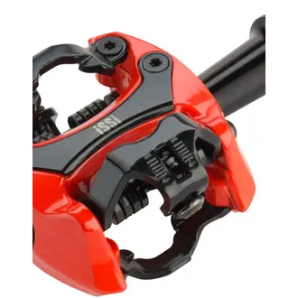 iSSi iSSi Flash II Pedals - Dual Sided Clipless, Aluminum, 9/16", Lava
