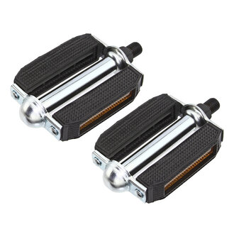 F&R Cycle Pedal 1/2" Black/Chrome Plated