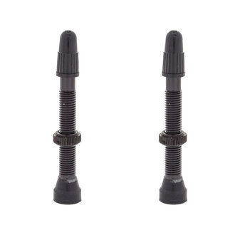 WTB WTB Aluminum TCS Tubeless Valves: 46mm, Black, Pair
