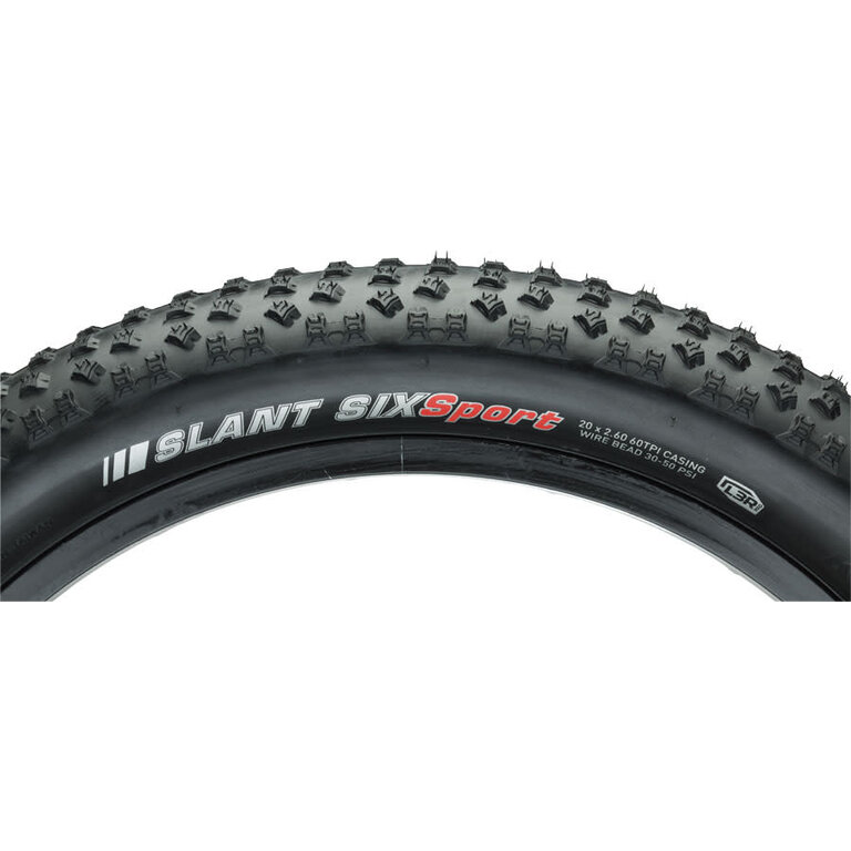 Kenda Kenda Slant 6 Tire - 20 x 2.6, Clincher, Wire, Black