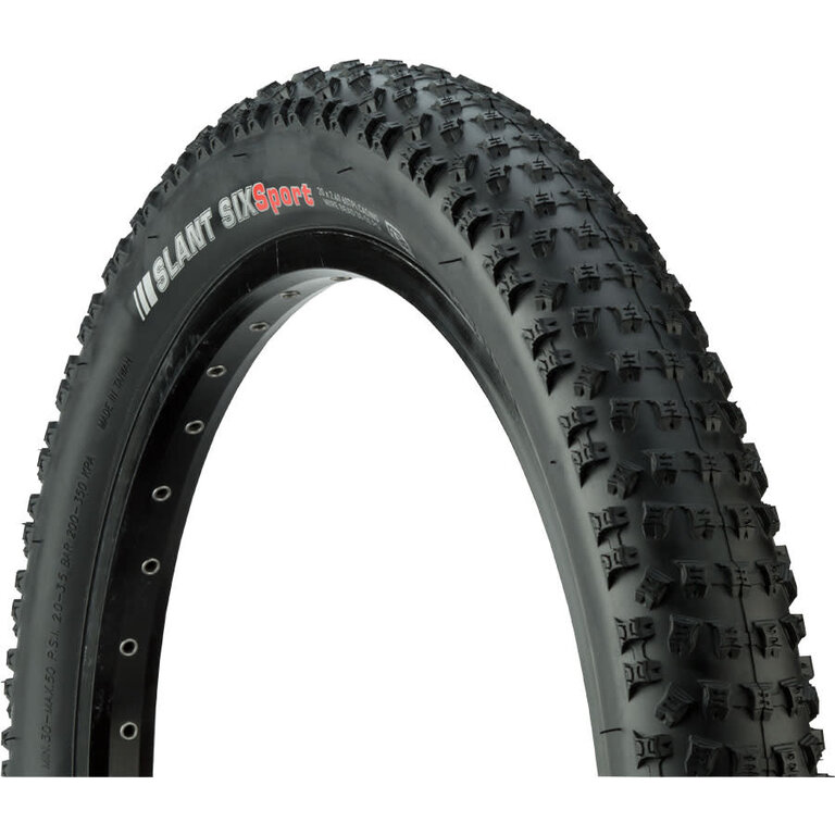 Kenda Kenda Slant 6 Tire - 20 x 2.6, Clincher, Wire, Black