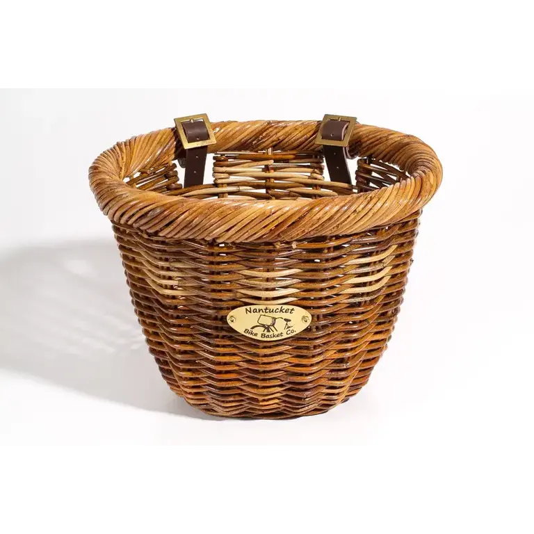 Nantucket Bike Basket Co. Basket Nantucket Cisco Oval Tan Front