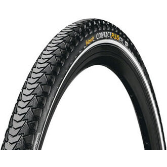Continental Continental Contact Plus Tire - 26 x 1.75, Clincher, Wire, Black/Reflex, SafetyPlus Breaker, E50