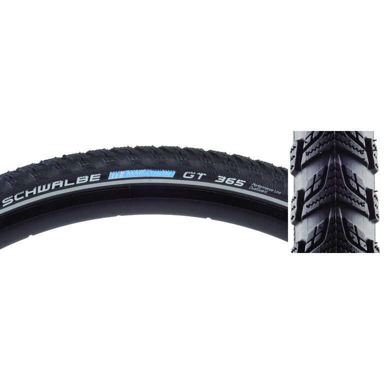 Schwalbe TIRE SWB MARATHON GT 365 700x38 PERF TWIN DUALGUARD BK/BK/REF FOUR SEASON E50 WIRE