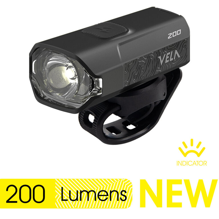 MOON MOON 200-VELA 200LM HEADLIGHT - BLACK