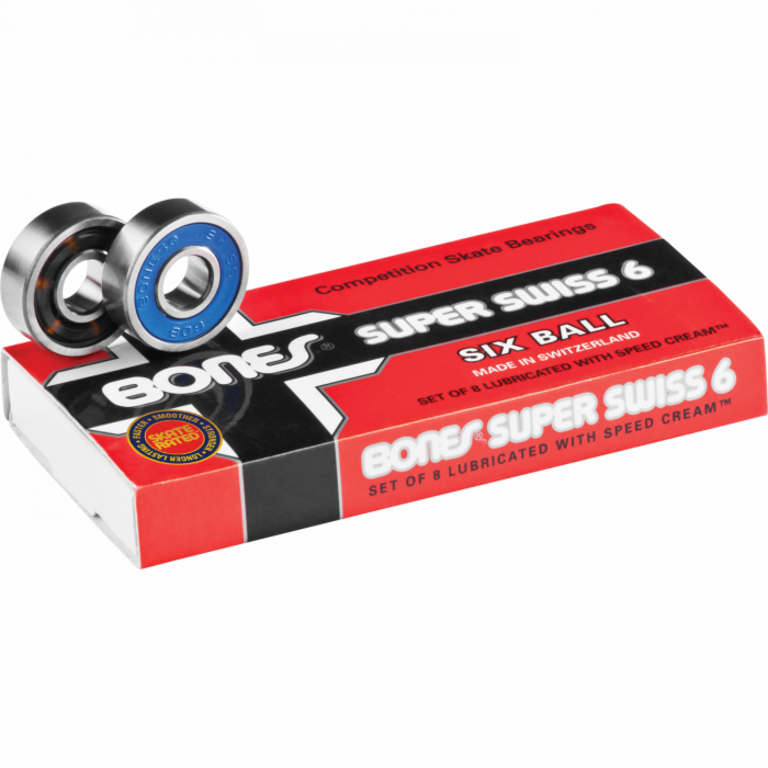 Bones BONES SUPER SWISS 6 BALL (SINGLE SET) BEARINGS