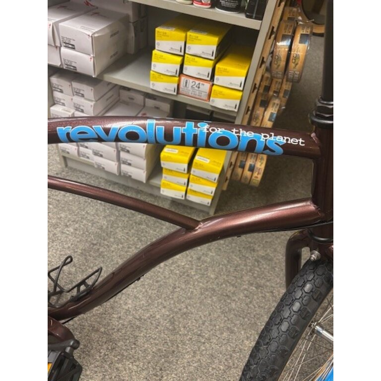 SUN BICYCLES USED SUN REVOLUTIONS 3 SPEED STEP OVER BROWN/BLUE 26" WHEEL