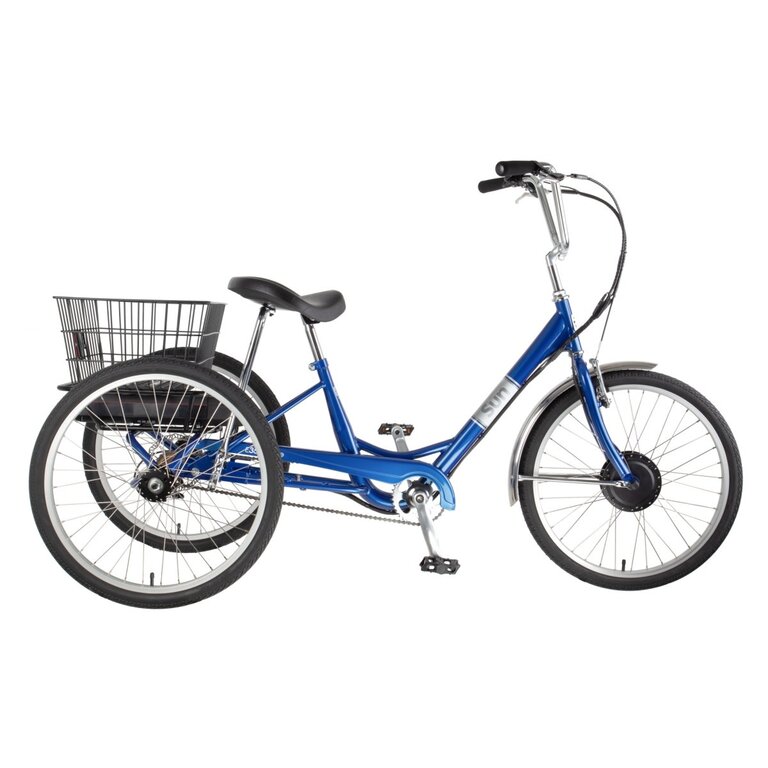 SUN BICYCLES USED SUN E-TRIKE E-350 MODEL BLUE 24"