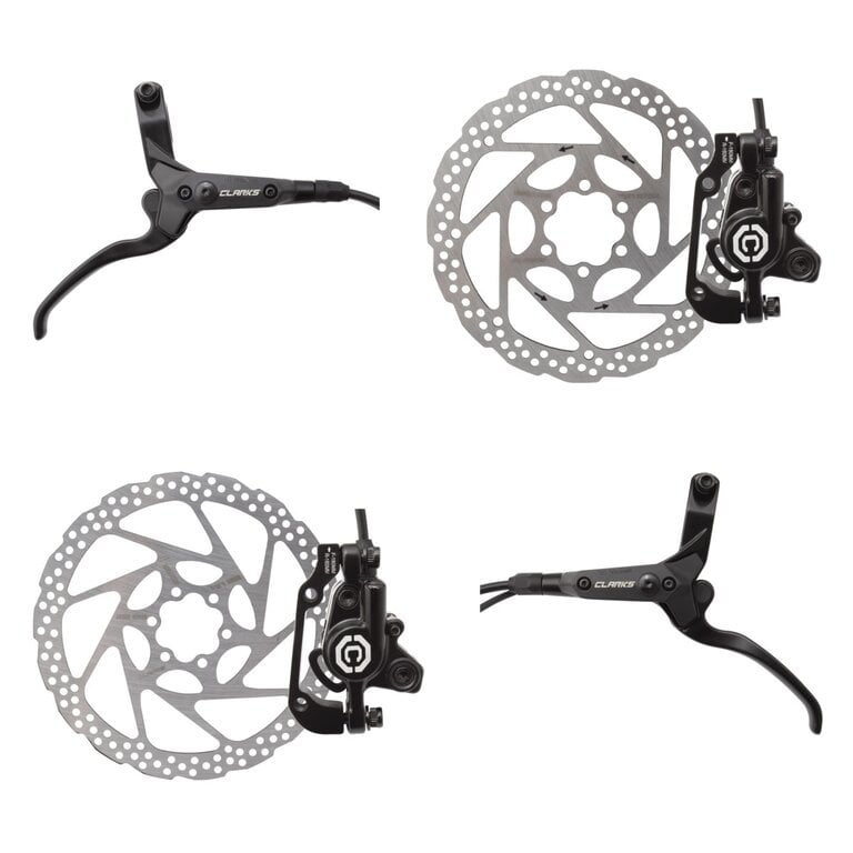 CLARKS BRAKE DISC CLK M3000 HYD EBIKE FT-180/RR-160 w/LVRS BK