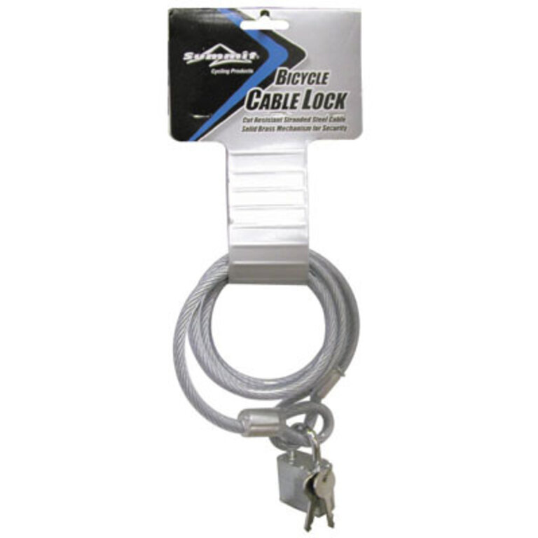 Summit SUMMIT CABLE W/KEY LOCK CLEAR8MMX72