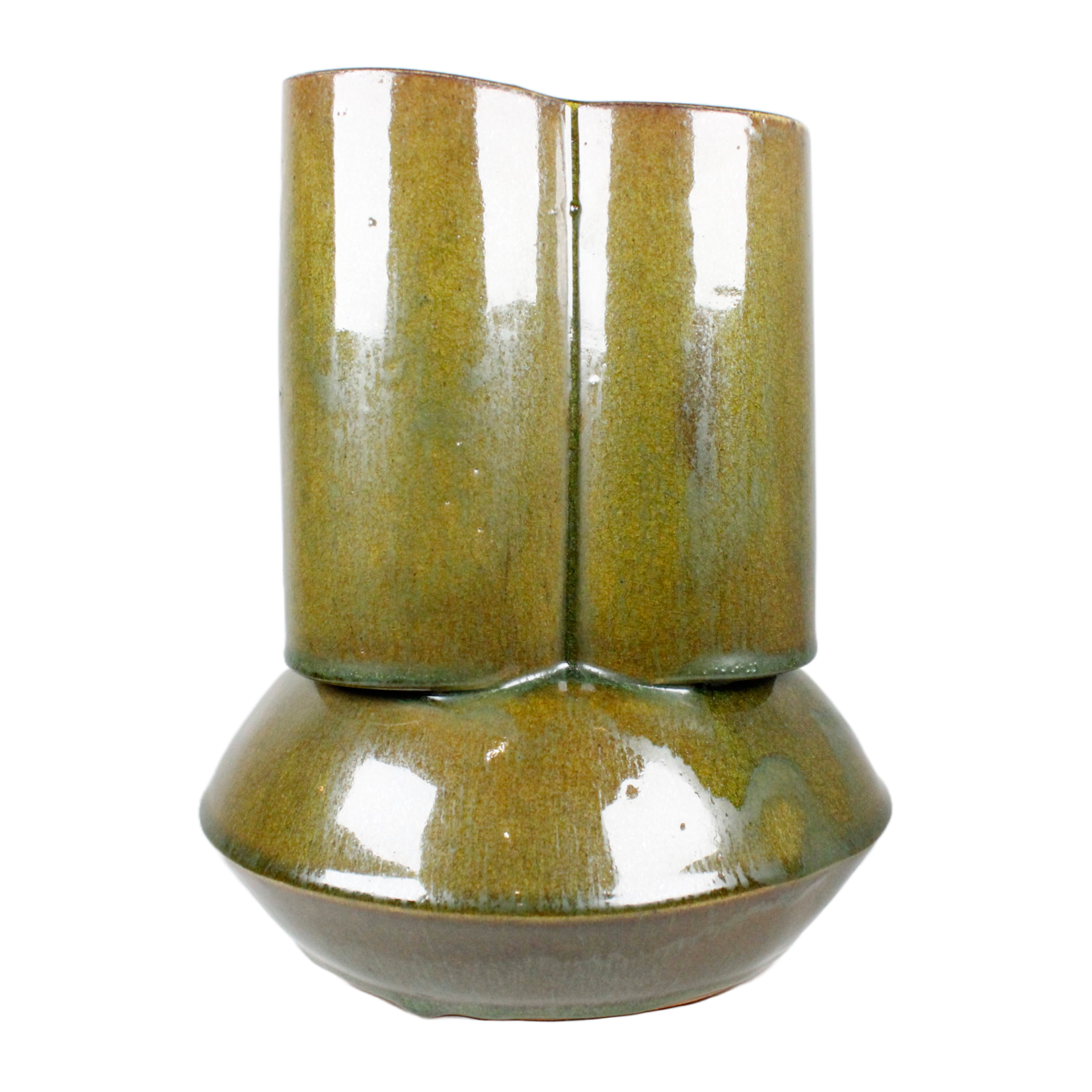 BZIPPY BZIPPY Oval and Scallop Vase - Analine Green