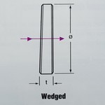 Wedged Window ZnSe: 50.00mm Ø; 3.0mm Thick; Wedge 3.0°