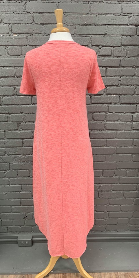 coral shirt dress