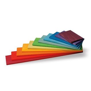 Grimms Rainbow Wooden Building Boards by Grimms