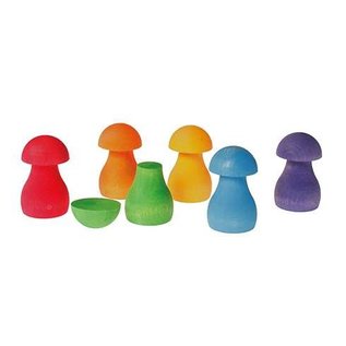 Grimms Wooden Sorting Game Mushrooms by Grimms