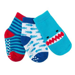 Zoocchini 3-Pack Grip + Easy Comfort Terry Sock Set
