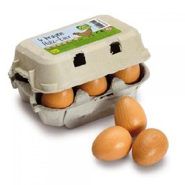 Erzi Half Dozen Brown Eggs in Carton