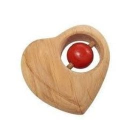 Gluckskafer Wooden Heart Shaped Rattle by Gluckskafer
