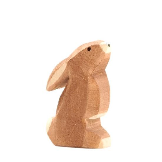 Natural Wood Bunny Figurine