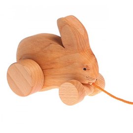 Grimms Bobbing Rabbit Wooden Pull Along Toy by Grimms