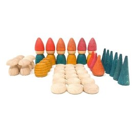 Grapat Wood Coloured Tomtens Set by Grapat