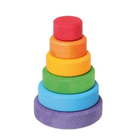 Grimms Small Conical Wooden Stacking Tower by Grimms