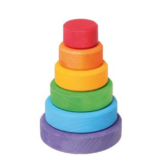 Grimms Small Conical Wooden Stacking Tower by Grimms