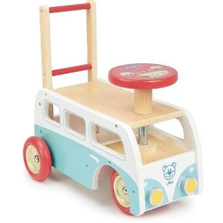 Vilac Wooden Retro Bus Push & Ride Along by Vilac