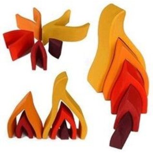 Grimms Fire Wooden Stacking Toy by Grimms