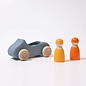 Grimms Large Blue Convertible Car with 2 Peg People by Grimms