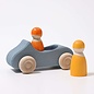 Grimms Large Blue Convertible Car with 2 Peg People by Grimms