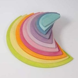 Grimms Large Semicircles, Pastel (11 Pieces) by Grimms